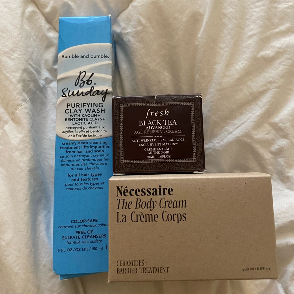 Unopened Skincare Bundle Fresh Beauty Necessaire Bumble and Bumble